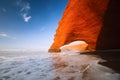 Legzira stone arches, Atlantic Ocean, Morocco