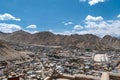 Leh City view from Leh Palace in Leh-Ladakh,India on Sunny day