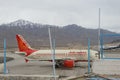 Leh, India - April 11, 2016 : Air India at Kushok Bakula Rimpochhe Airport on April 11, 2016