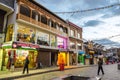 Leh, India - April 26,2017 : Leh city walking street view with m