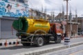 Sewer cleaning truck in Leh, Ladakh