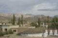 Thiksey village in the outskirts of Leh Royalty Free Stock Photo