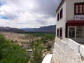Leh Ladakh architecture . Key Monestry .View from Thikse Gompa . Old . Royalty Free Stock Photo