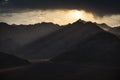 Leh ladakh, Beautiful landscape, Sunset scene over Stok Kangri Mountains