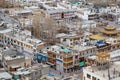 Leh Ladakh city view from Leh Palace in Winter