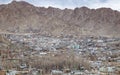 Leh Ladakh city view from Shanti Stupa Royalty Free Stock Photo