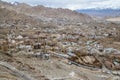 Leh Ladakh city view from Shanti Stupa Royalty Free Stock Photo