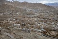 Leh Ladakh city view from Shanti Stupa Royalty Free Stock Photo