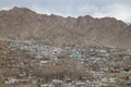 Leh Ladakh city view from Shanti Stupa Royalty Free Stock Photo