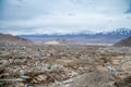 Leh Ladakh city view from Shanti Stupa Royalty Free Stock Photo