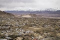 Leh Ladakh city view from Shanti Stupa Royalty Free Stock Photo