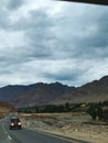 Leh Ladakh Mountains roads cloudy Royalty Free Stock Photo