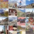 Leh Ladakh photos collage Royalty Free Stock Photo