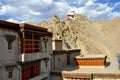 Leh (Ladakh) - Tsemo castle from Leh Palace Royalty Free Stock Photo