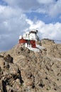 Leh (Ladakh) - Tsemo castle overlooking the town Royalty Free Stock Photo