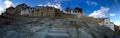 Leh palace - panoramic view from village below Royalty Free Stock Photo
