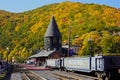 Jim Thorpe, Pennsylvania, USA - October 15, 2022: Lehigh Gorge Scenic Railway in Autumn Royalty Free Stock Photo