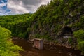 The Lehigh River Gorge, in the Pocono Mountains of Pennsylvania. Royalty Free Stock Photo
