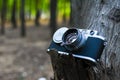 Leica rangefinder film camera with 50mm Summitar lens