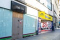 LEICESTER, ENGLAND- 3 April 2021: Closed clothing store in Leicester amid the pandemic