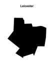Leicester outline map Royalty Free Stock Photo