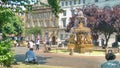 Leicester town hall square fountain