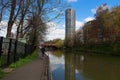 A photo of the River Soar Leicester on a beautiful spring day