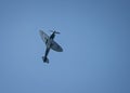 Vintage spitfire aircraft in the skies over Britain