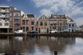 People visit old town in Den Bosch, Netherlands. Leiden is the 6th largest agglomeration in the Netherlands . Royalty Free Stock Photo