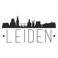 Leiden Netherlands. City Skyline. Silhouette City. Design Vector. Famous Monuments. Royalty Free Stock Photo