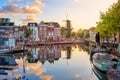 Leiden Old town cityscape, South Holland, Netherlands Royalty Free Stock Photo