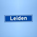 Leiden place name sign in the Netherlands