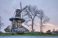 Leiden windmill at sunset