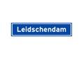 Leidschendam isolated Dutch place name sign. City sign from the Netherlands.