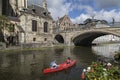 Leie river - Historic city of Ghent - Belgium