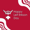 Leif erikson day poster, october 9 social media post.