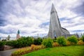 Leifur Eriksson Standing tall at the Hallgrimskirkja Church, Reykjavik