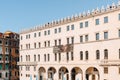 Leila Alaoui, a FrenchÃ¢â¬âMoroccan photographer and artist, exhibition banner on a Fondaco dei Tedeschi building in Venice, Italy