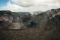 Leilani Estate, Hawaii, USA. - Kilauea volcano eruption hardened black lava field Royalty Free Stock Photo