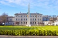 Leinster House Seat of the Irish National Parliament in Dublin, surrounded by a park and trees Royalty Free Stock Photo