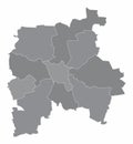 Leipzig city administrative map