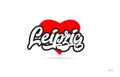 leipzig city design typography with red heart icon logo