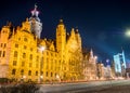 Leipzig East Germany at night Royalty Free Stock Photo