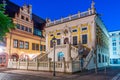 Leipzig, Germany, August 9, 2022: Sunrise view of Old stock exch Royalty Free Stock Photo