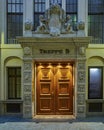 Leipzig, Germany, illuminated vintage door Royalty Free Stock Photo