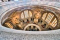 LEIPZIG, GERMANY - JULY 2016: Interior of Panometer. It is a visual panorama displayed inside a former gasometer Royalty Free Stock Photo