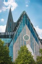 Leipzig, Germany - June 25, 2022: The new Augusteum as Leipzig University`s main building with the Paulinum. It stands at the sit Royalty Free Stock Photo