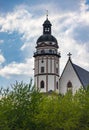 Leipzig, Germany - June 25, 2022: The St. Thomas Church or in german the Thomaskirche. The composer Johann Sebastian Bach worked Royalty Free Stock Photo