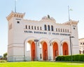 Bayerischer Bahnhof Railway Station Gates Building in Leipzig