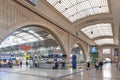 Interior of Leipzig Hauptbahnhof, central railway terminal station in downtown Leipzig city Royalty Free Stock Photo